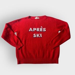 H&M Red Après Ski Crewneck Sweater